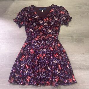 Blue Rain Floral Dress